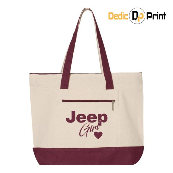 Jeep Girl 19L Zippered Tote Bag - Picture 1 of 4